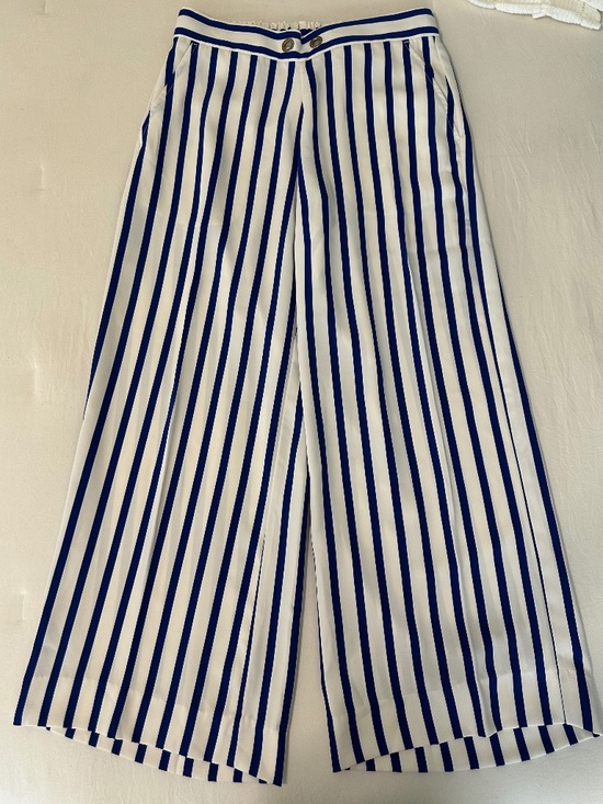 Denim & Supply Ralph Lauren Pants - Lauren Ralph Lauren 2-Pc Set: Striped Wide Leg Pants & Pointelle Cardigan Size S